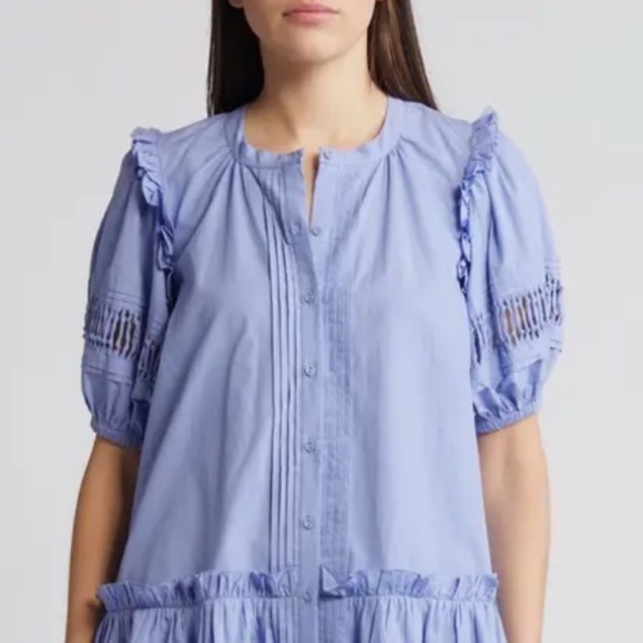 Cleobella / Dolly Ruffle Organic Cotton Minidress / Size S/ /P2P 19’ - Picture 1 of 5